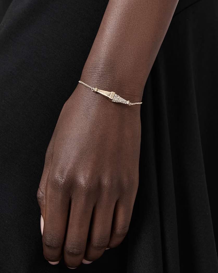 AllSaints Laio Pave Bracelet Women's Warm Brass Women's