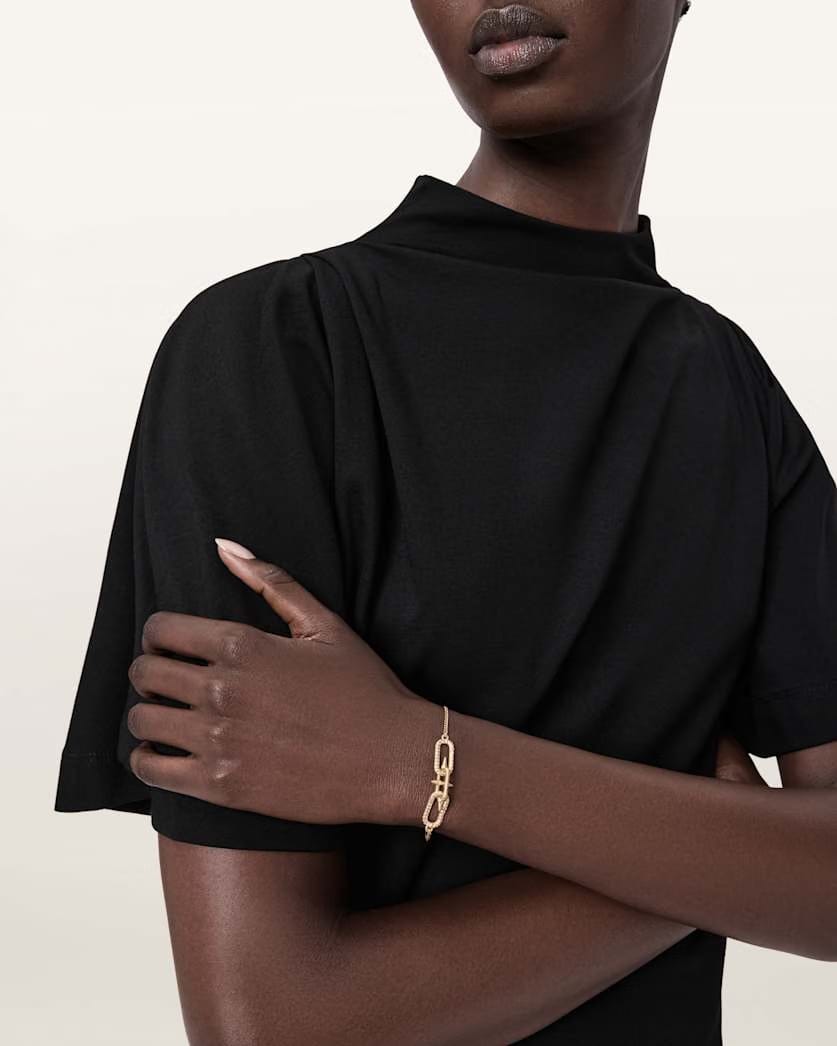 AllSaints Laio Link Bracelet Women's Warm Brass Women's