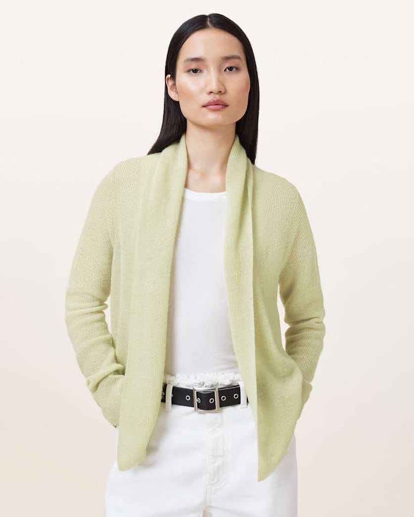 AllSaints Laina Knitted Cardigan Women's Chalk White Women's