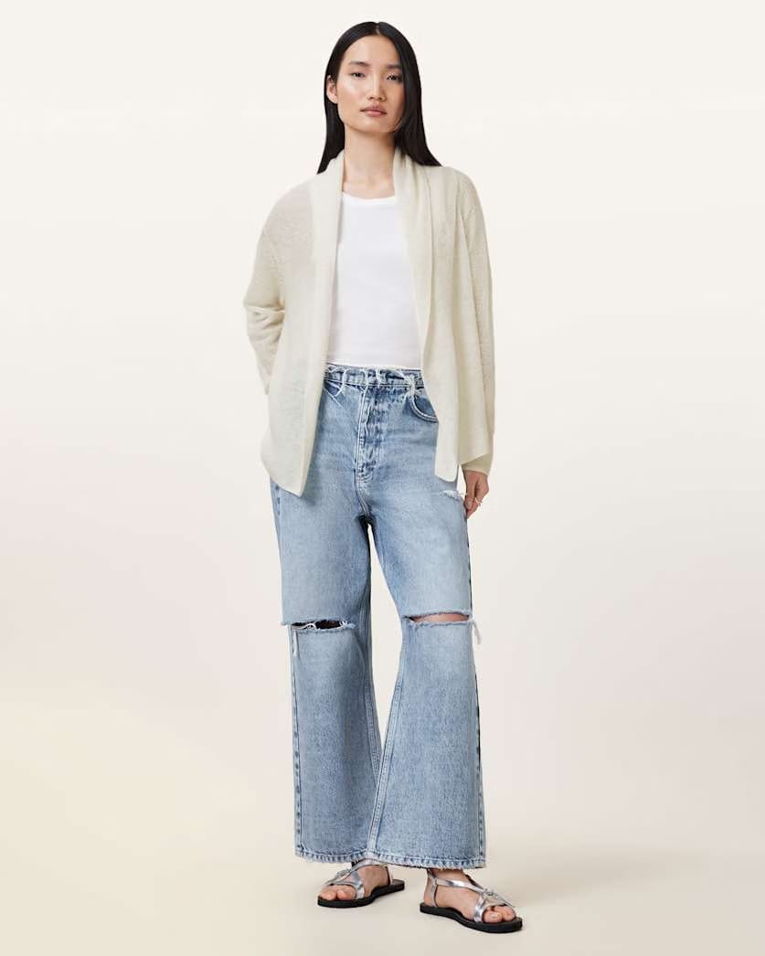 AllSaints Laina Knitted Cardigan Women's Chalk White Women's
