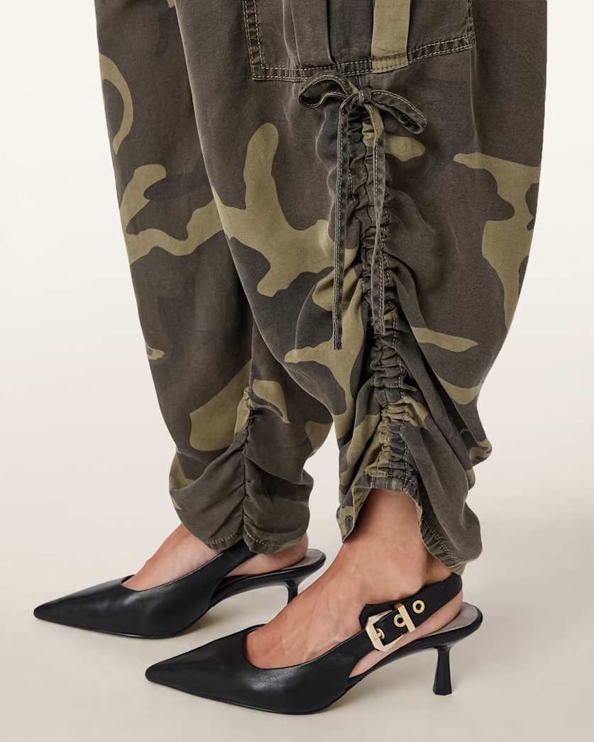 AllSaints Kaye Tencel Pants Women's Camo Green Women's