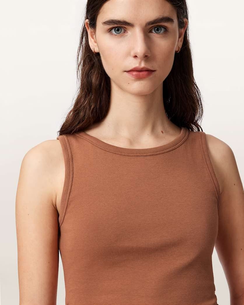 AllSaints Katarina Boat Neck Slim Fit Tank Top Women's Optic White Women's