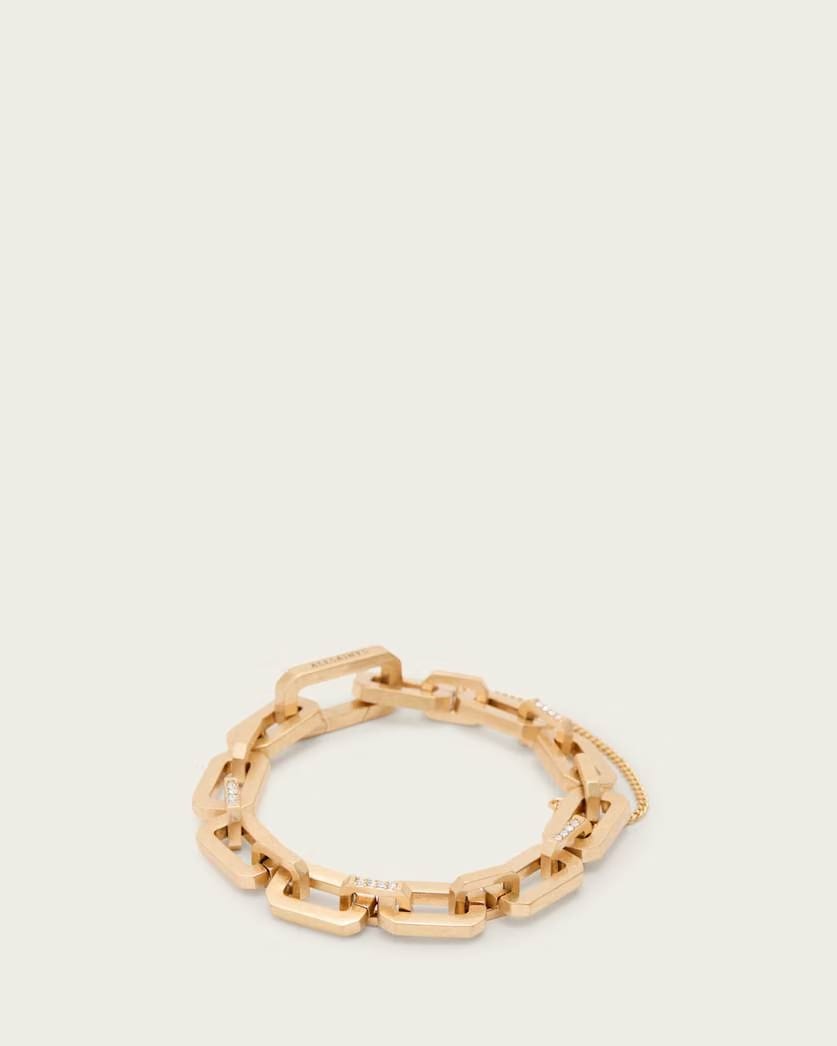 AllSaints Kaia Hex Bracelet Women's Warm Brass Women's