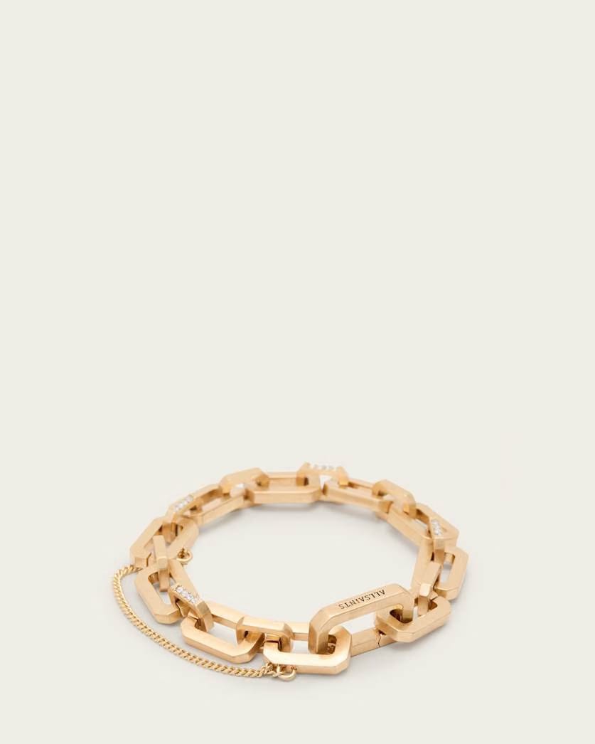 AllSaints Kaia Hex Bracelet Women's Warm Brass Women's