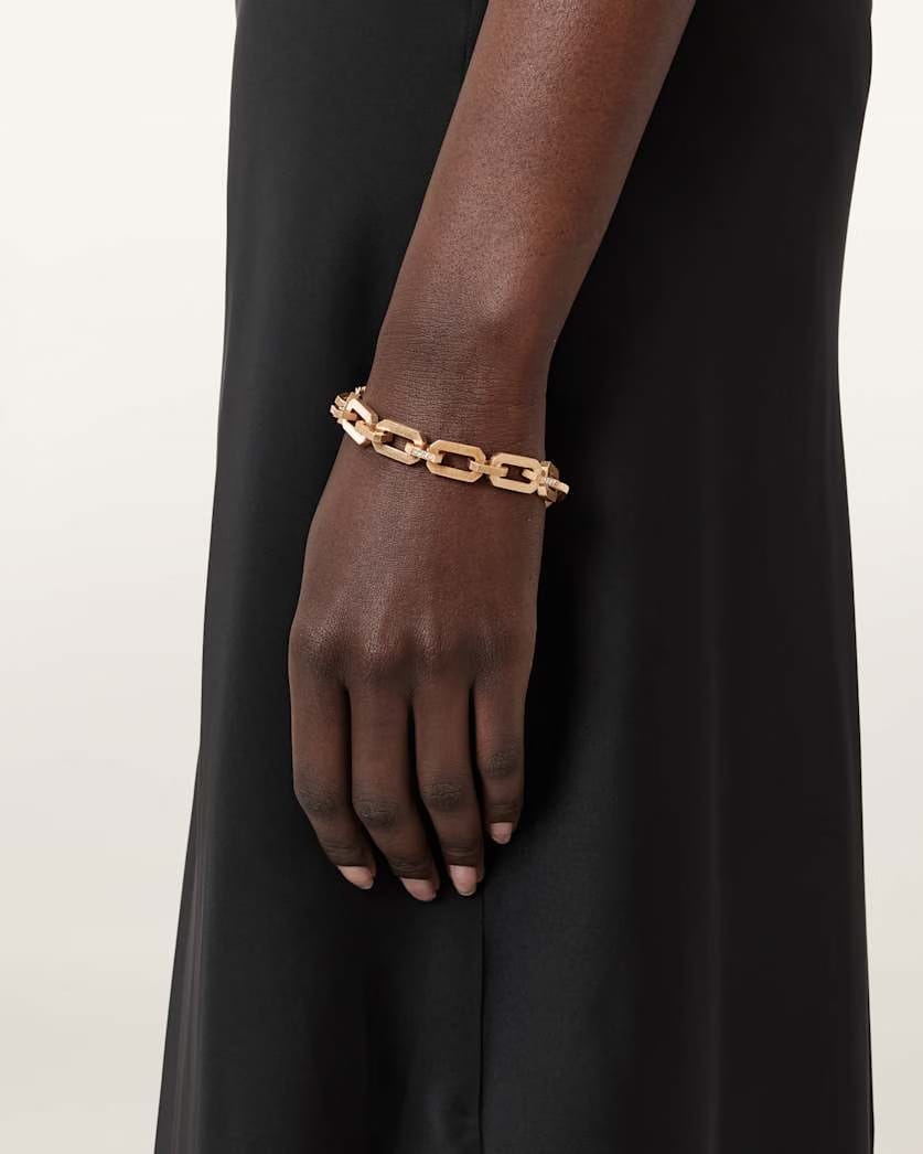 AllSaints Kaia Hex Bracelet Women's Warm Brass Women's