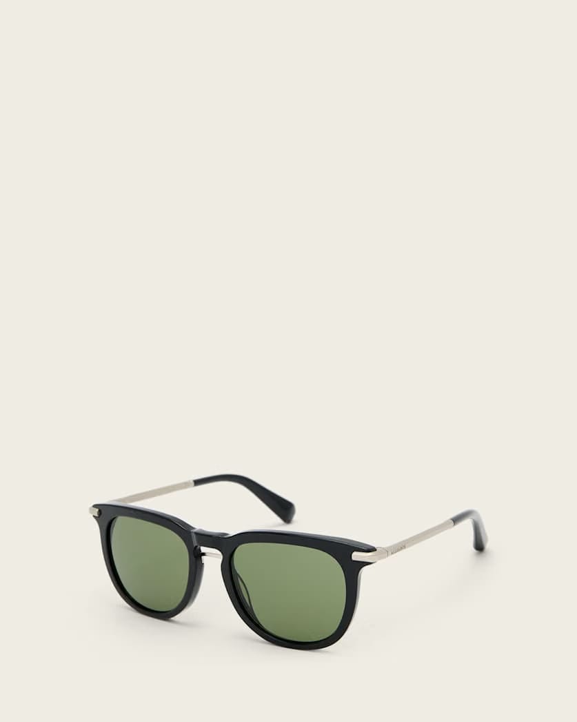 AllSaints Jude Round Tinted Sunglasses Women's Gloss Black Women's