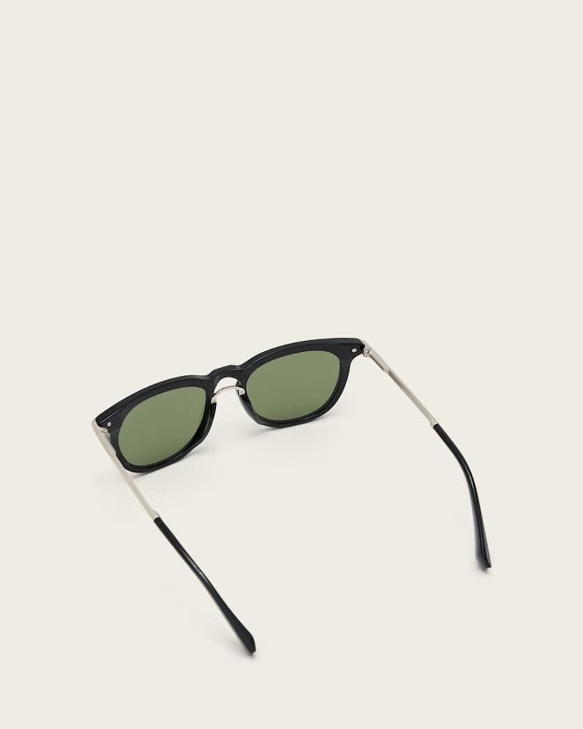 AllSaints Jude Round Tinted Sunglasses Women's Gloss Black Women's