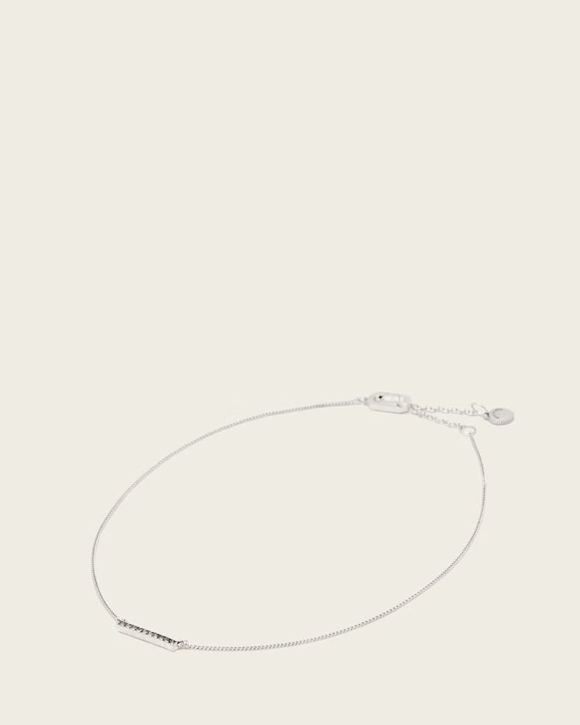 AllSaints Joyce Chain Necklace Women's Warm Silver/Black Women's