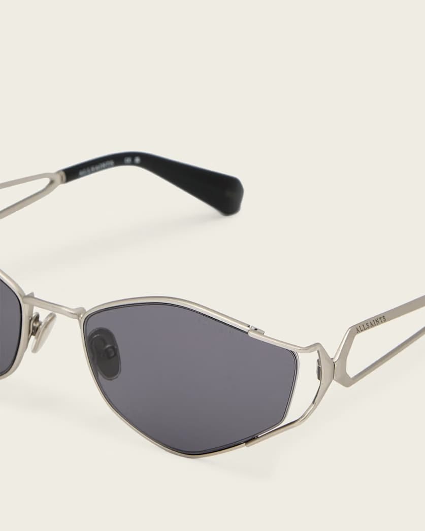 AllSaints Jaye Round Sunglasses Women's Silver Women's