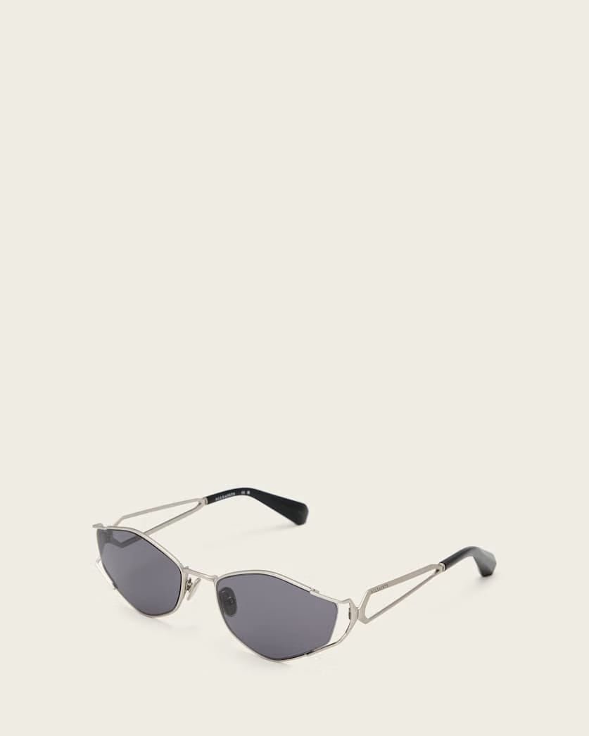 AllSaints Jaye Round Sunglasses Women's Silver Women's
