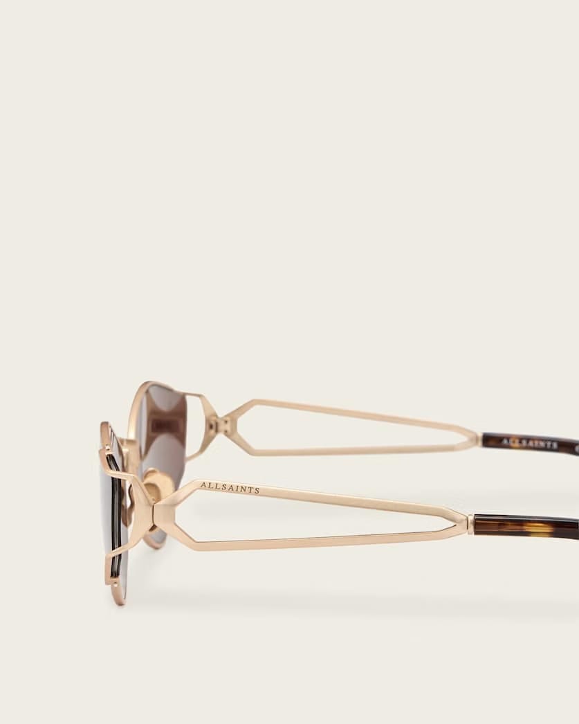 AllSaints Jaye Round Sunglasses Women's Gold Women's