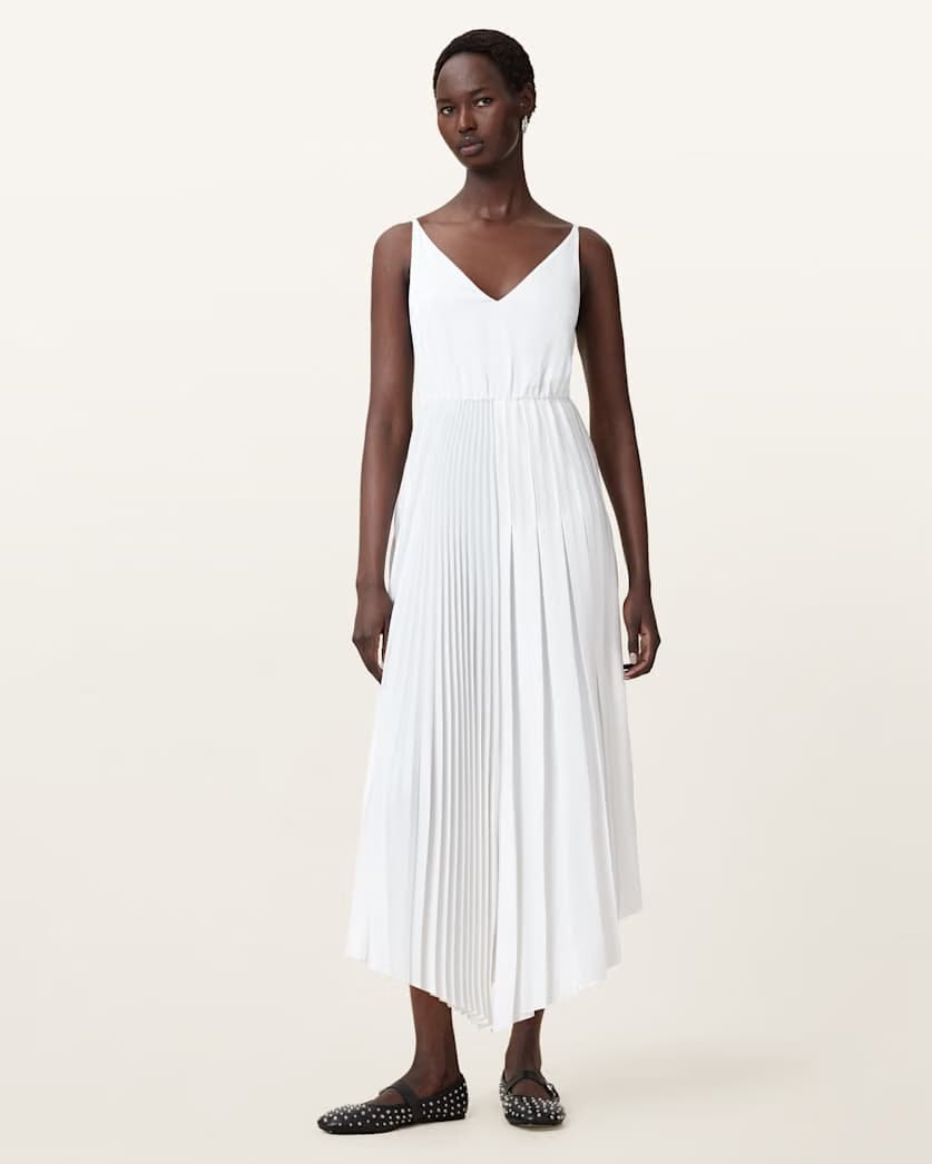 AllSaints Jax 2 In 1 Maxi Dress Women's Chalk White Women's