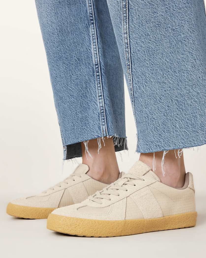 AllSaints Jaimee Low Top Ripstop Trainers Women's Chalk White Women's
