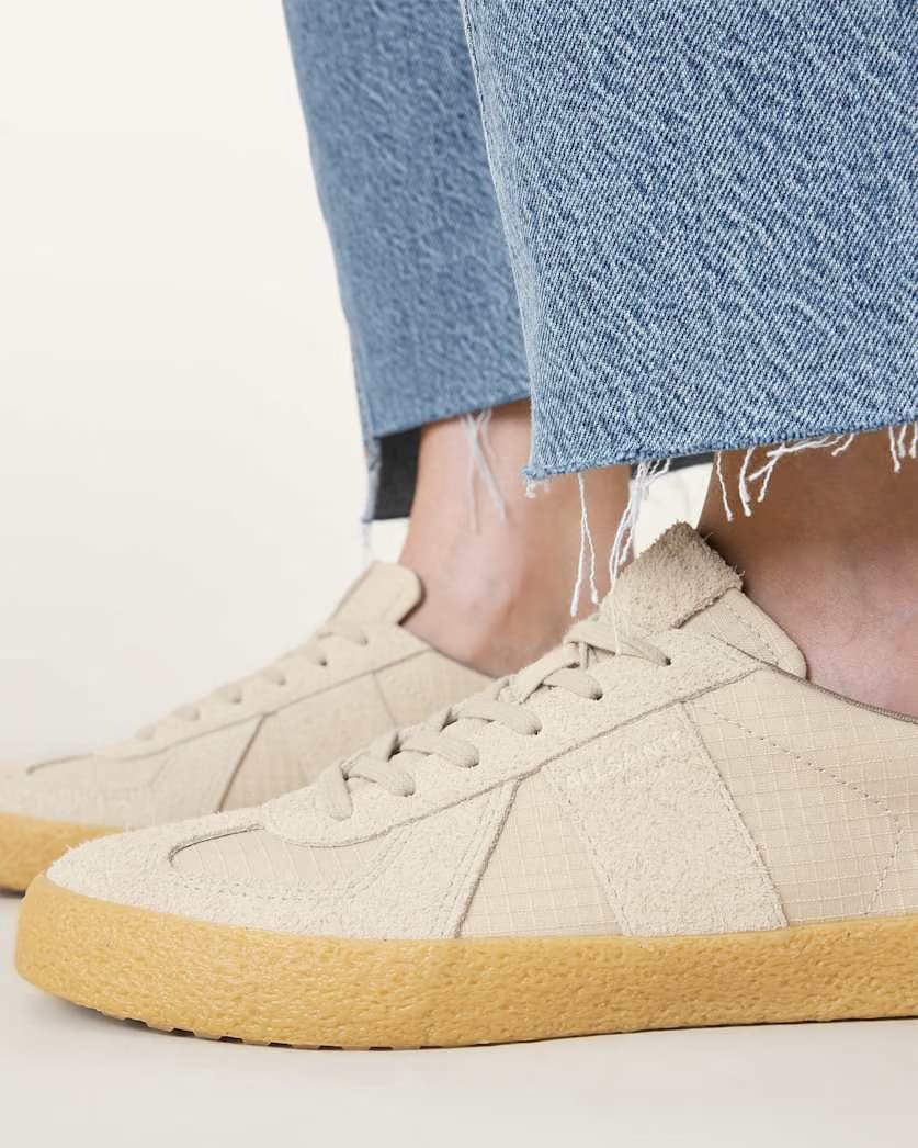AllSaints Jaimee Low Top Ripstop Trainers Women's Chalk White Women's