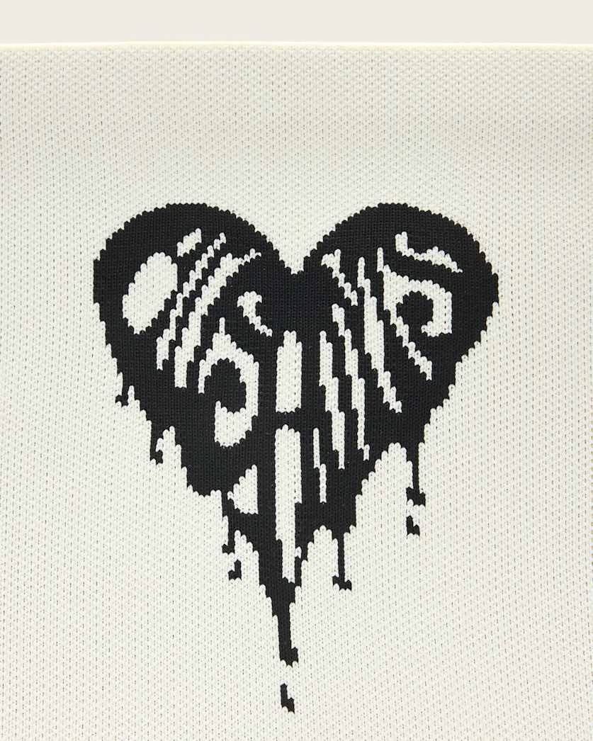 AllSaints Izzy Heart Clutch Women's White Women's