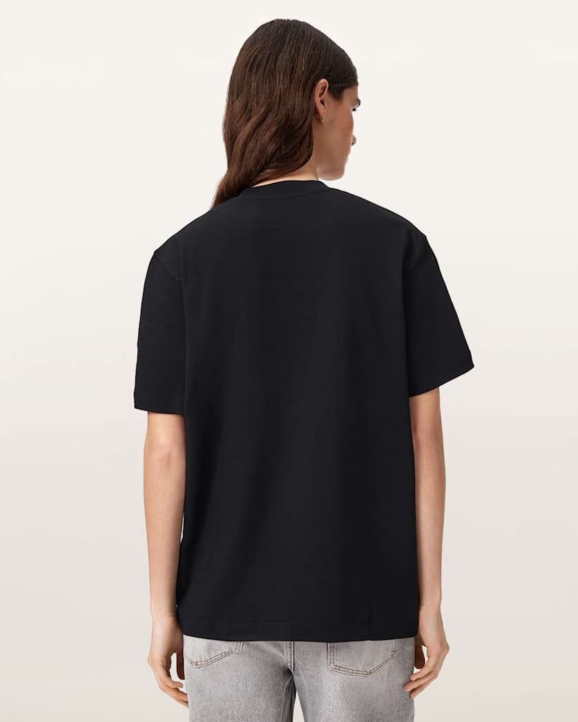 AllSaints International Womens Day Short Sleeve Cotton T-Shirt Women's Black Women's