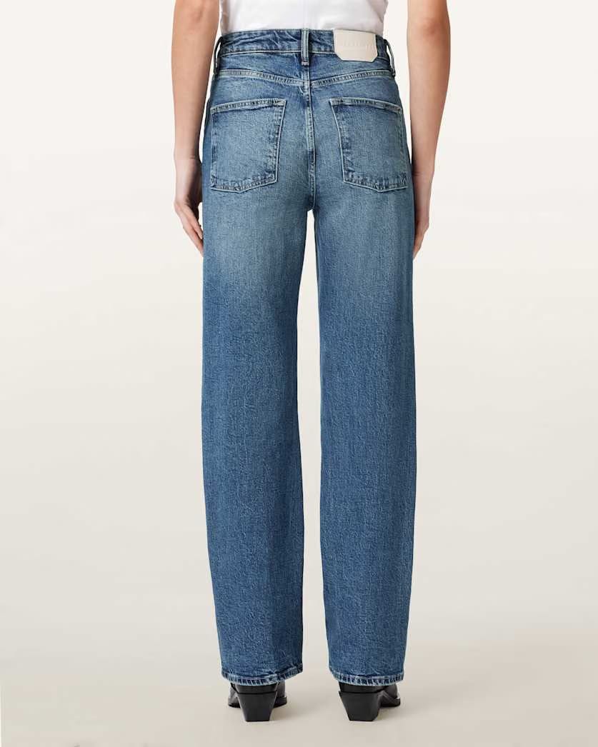 AllSaints Ida Straight Leg Denim Jeans Women's Mid Indigo Women's
