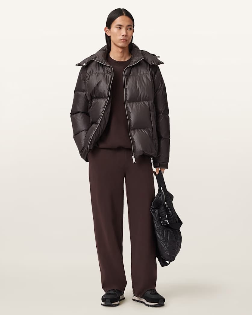 AllSaints Icon Straight Leg Sweatpants Plum Brown