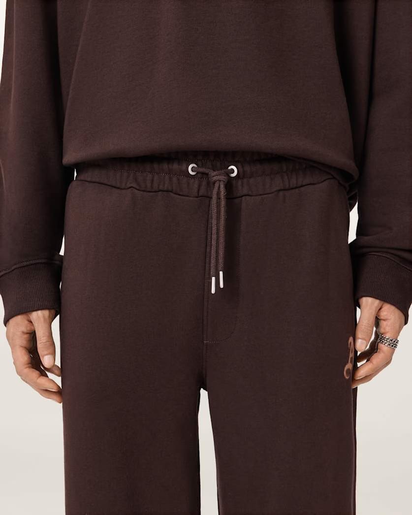 AllSaints Icon Straight Leg Sweatpants Plum Brown