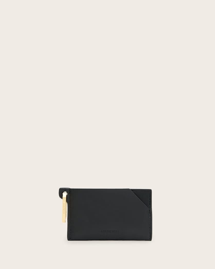 AllSaints Hex Leather Cardholder Women's Black Women's