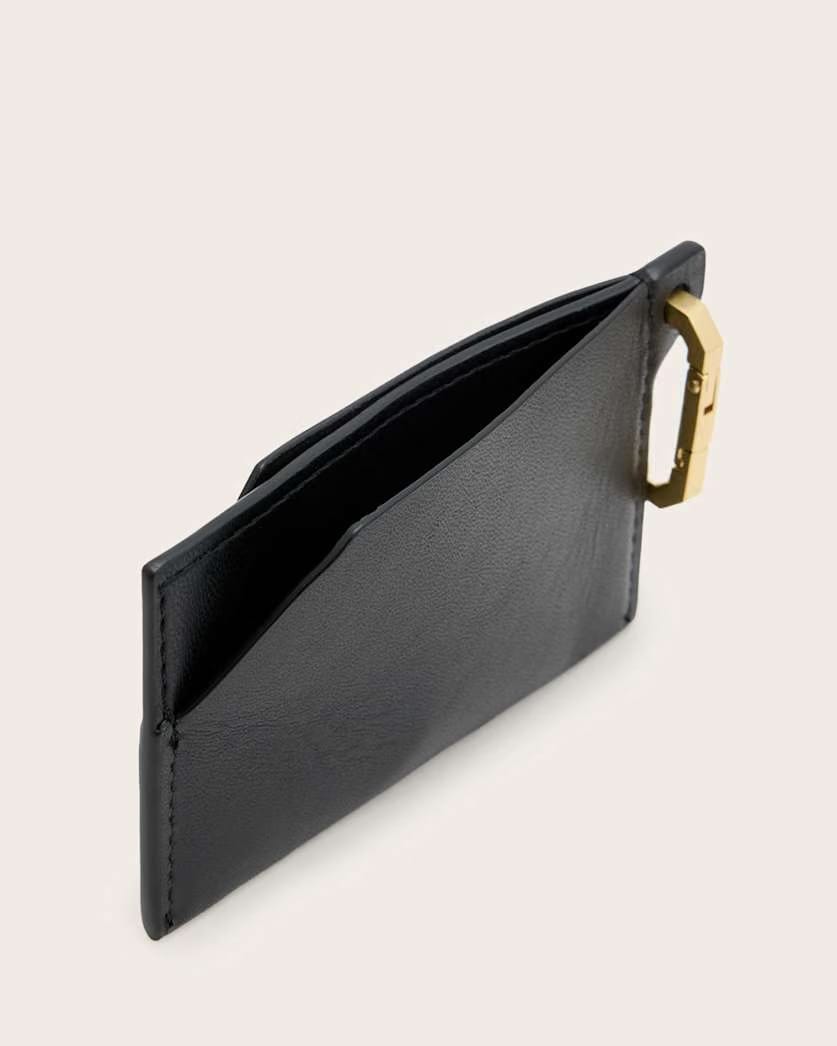 AllSaints Hex Leather Cardholder Women's Black Women's