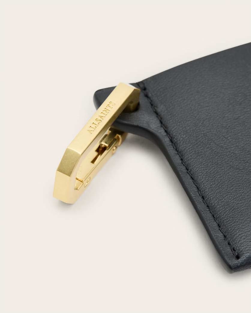 AllSaints Hex Leather Cardholder Women's Black Women's