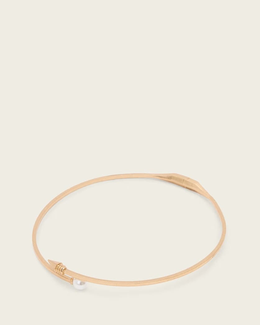 AllSaints Hazel Hinge Necklace Women's Warm Brass Women's