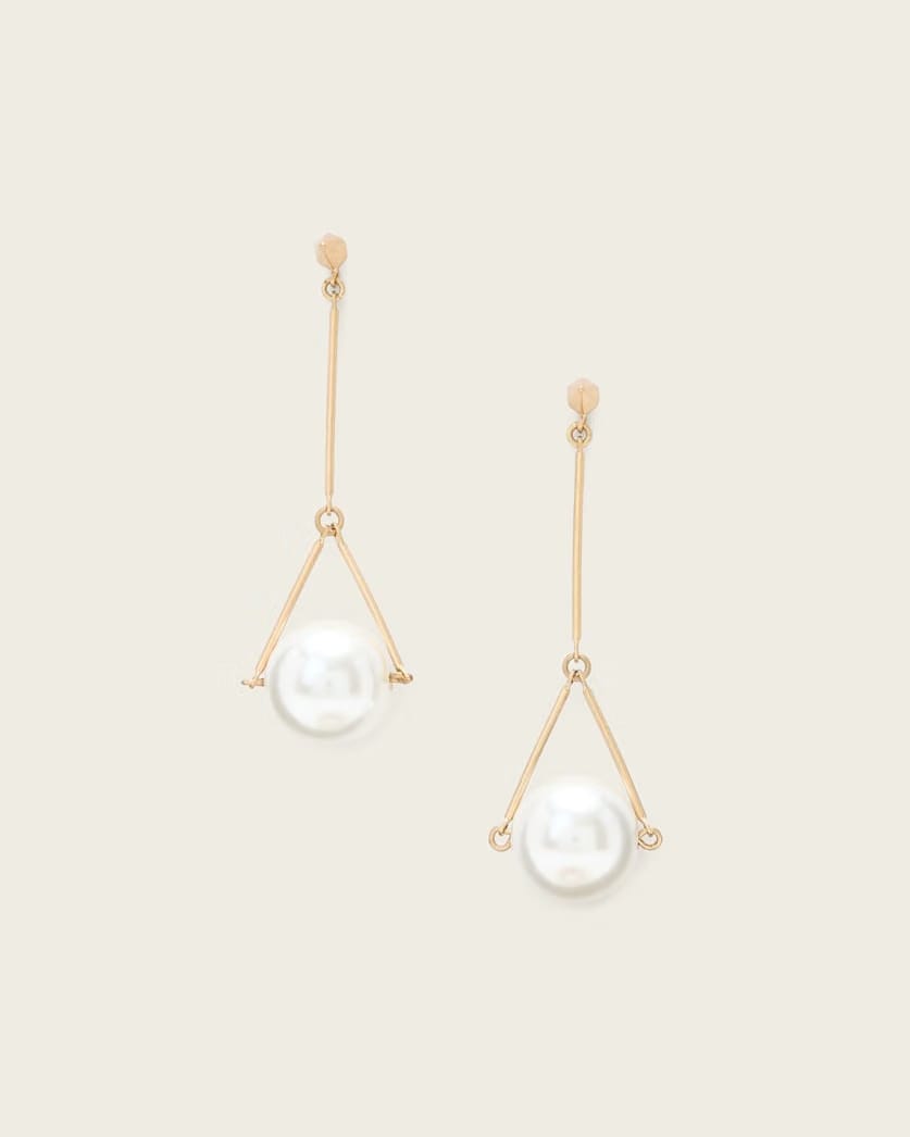 AllSaints Hazel Drop Earrings Women's Warm Brass Women's