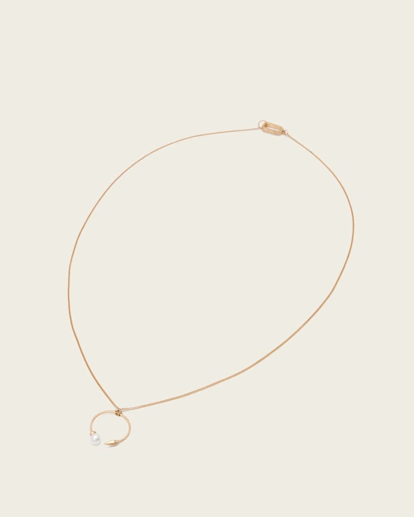 AllSaints Hazel Chain Necklace Women's Warm Brass Women's