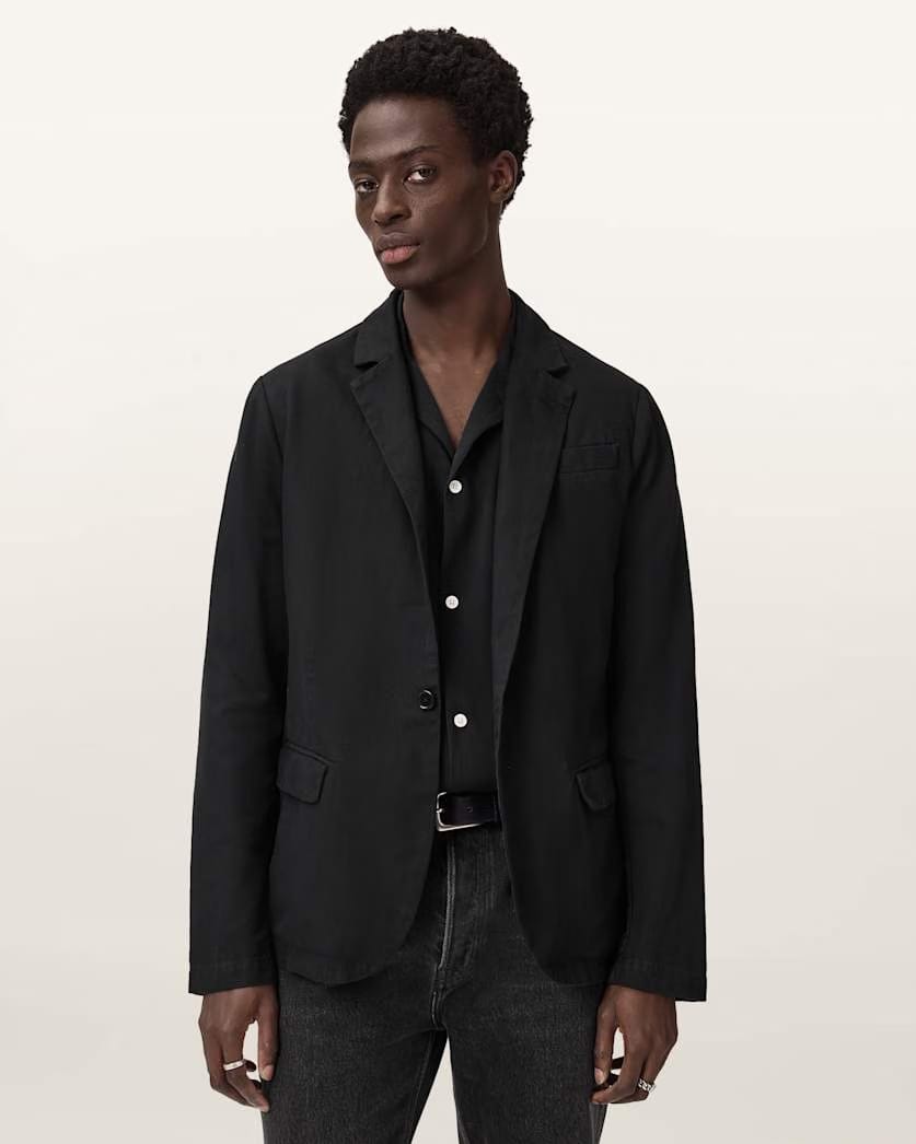 AllSaints Hanbury Slim Fit Blazer Black