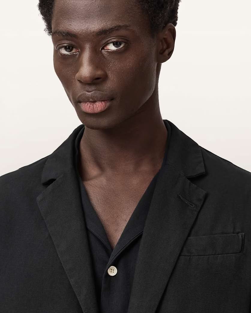 AllSaints Hanbury Slim Fit Blazer Black