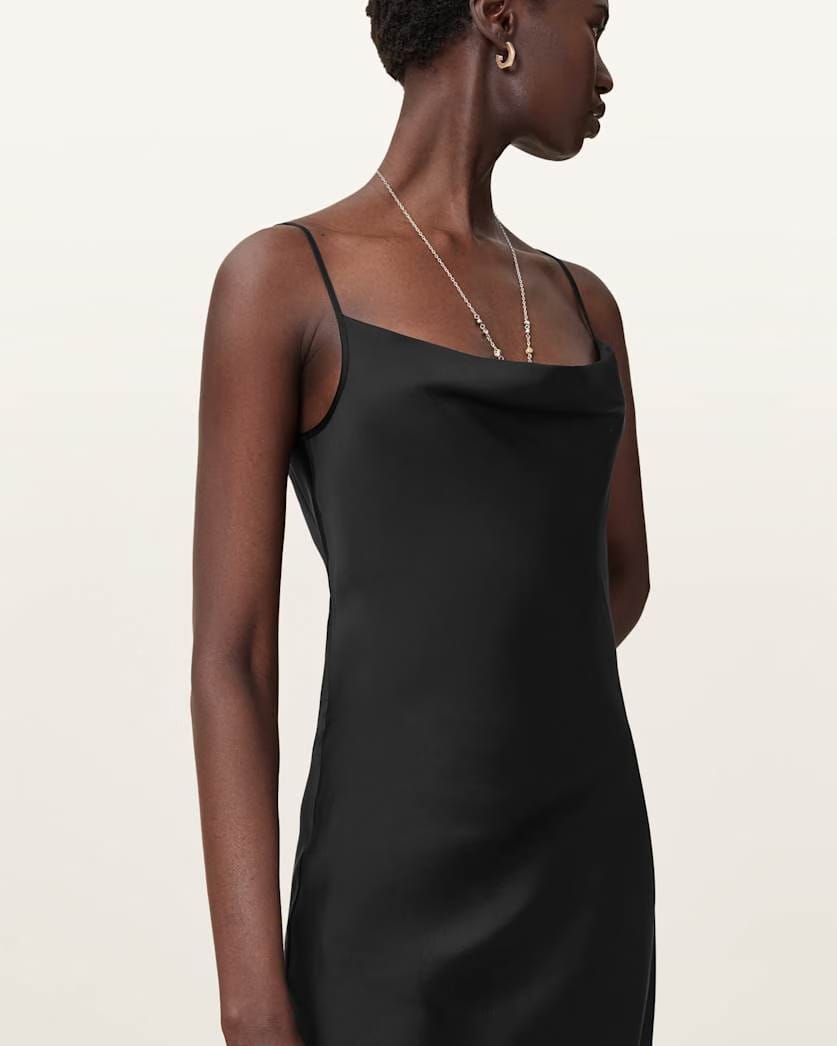 AllSaints Hadley Slim Fit Midi Dress Women's Bitter Brown Women's