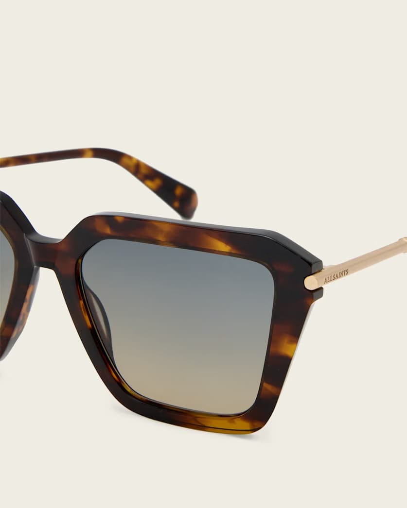 AllSaints Gwen Square Shaped Sunglasses Women's Dark Tort Women's