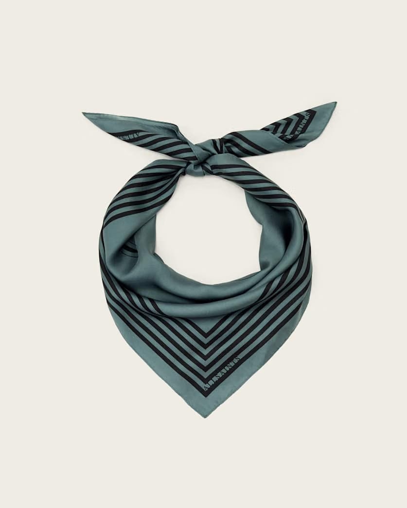 AllSaints Gothic Allsaints Silk Scarf Women's Steel Blue Women's