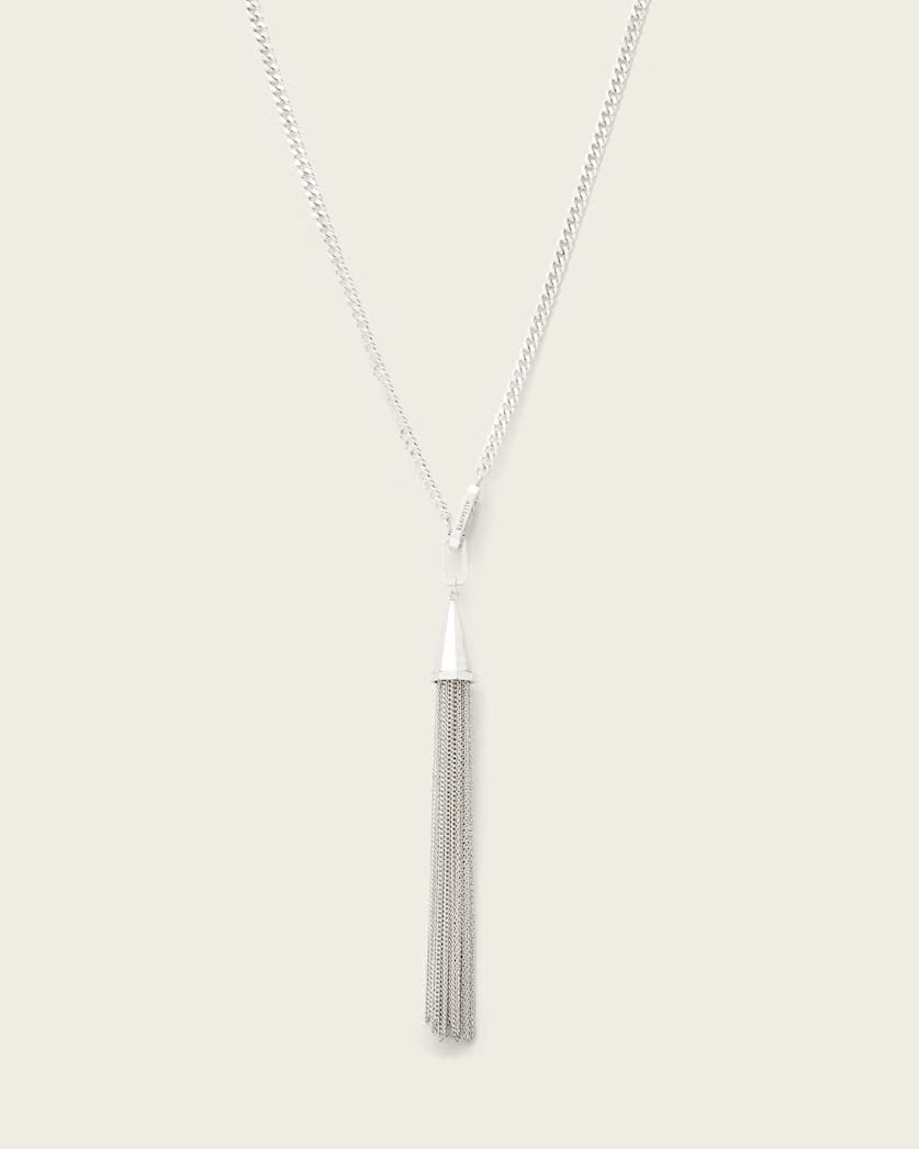 AllSaints Gina Chain Necklace Women's Warm Silver Women's