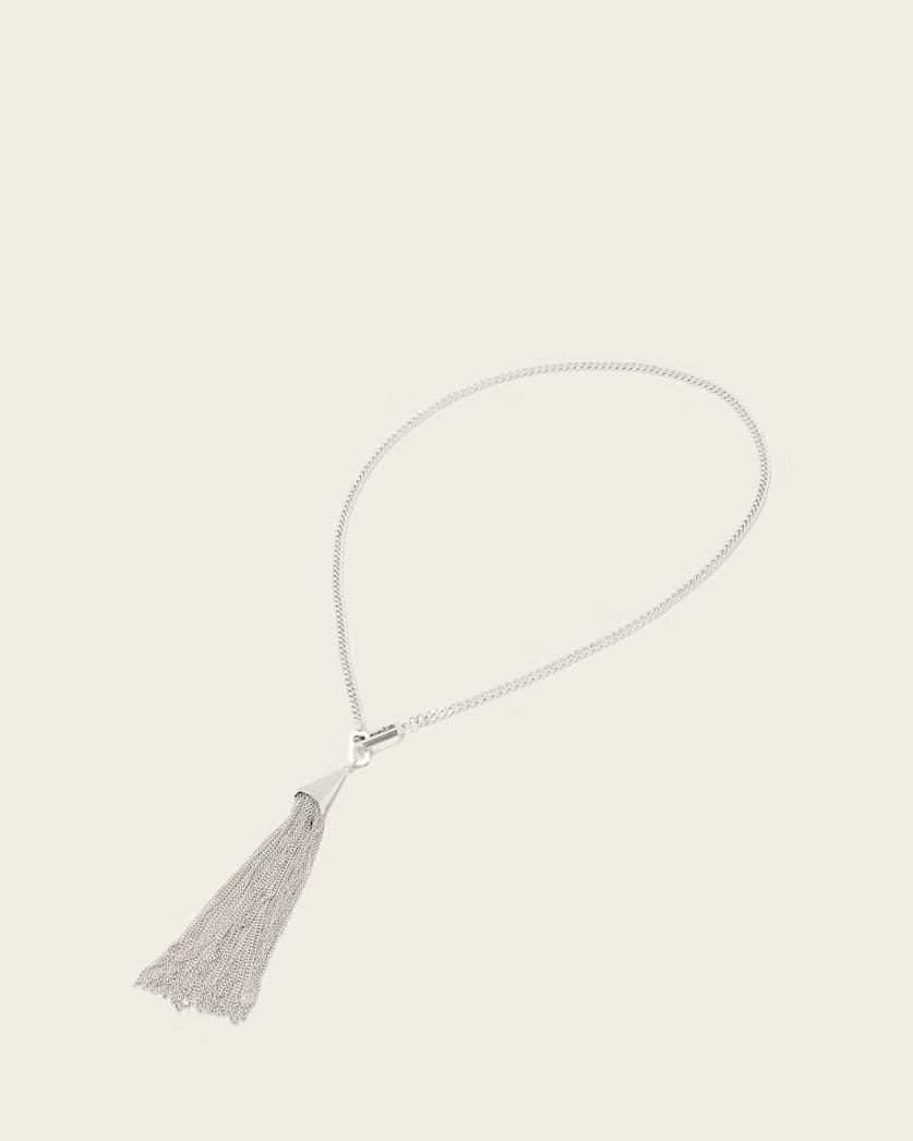 AllSaints Gina Chain Necklace Women's Warm Silver Women's
