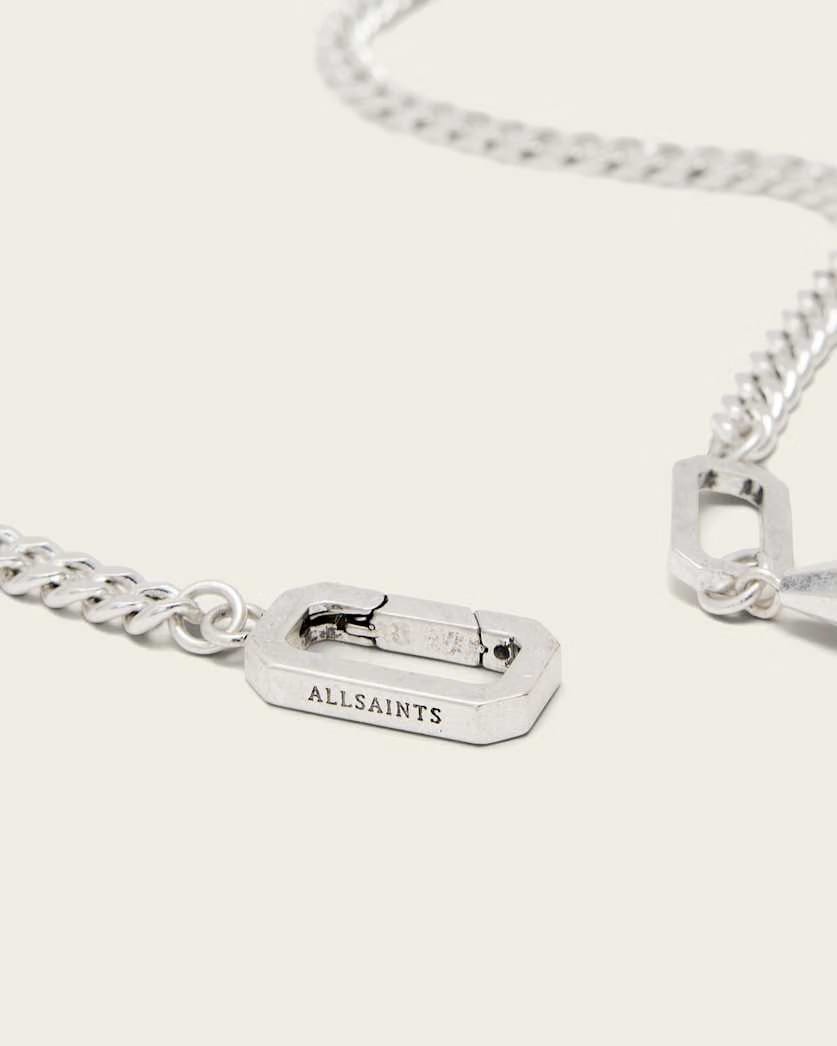 AllSaints Gina Chain Necklace Women's Warm Silver Women's