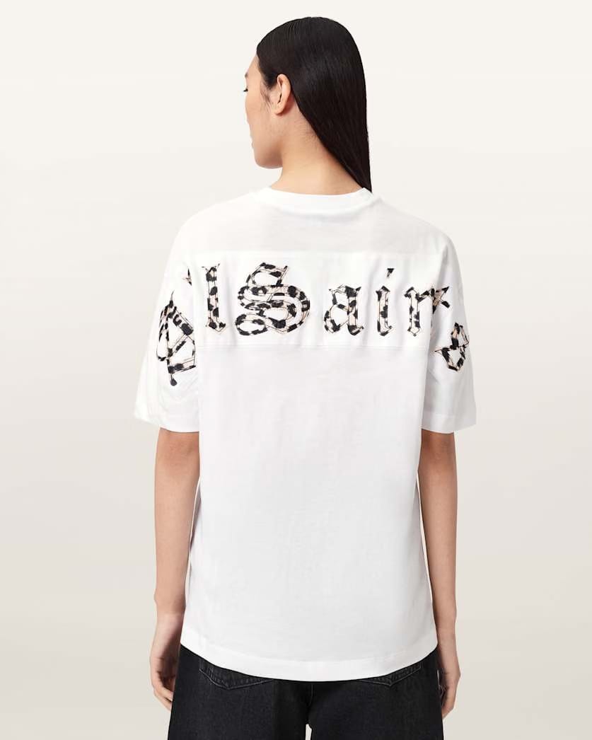 AllSaints Fuse Oversized Etta T Shirt Women's Optic White Women's