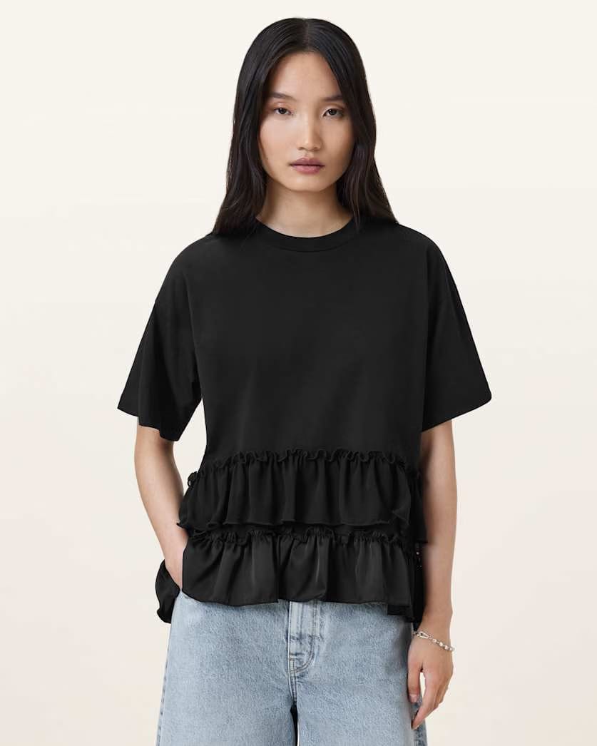 AllSaints Feyre Relaxed Fit T Shirt Women's Black Women's