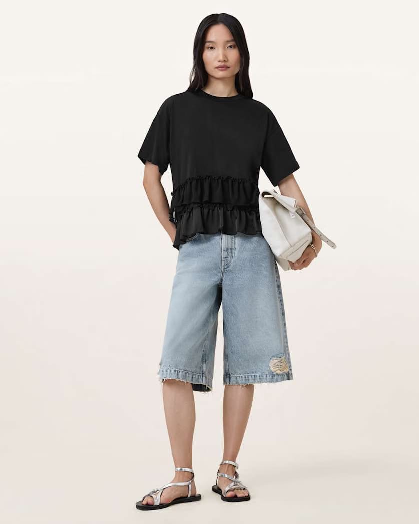 AllSaints Feyre Relaxed Fit T Shirt Women's Black Women's