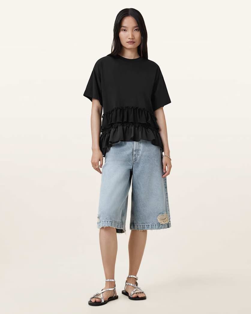 AllSaints Feyre Relaxed Fit T Shirt Women's Black Women's