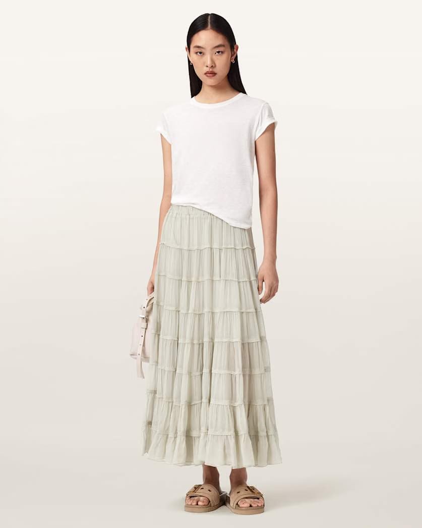 AllSaints Eva Skirt Women's Pale Green Women's