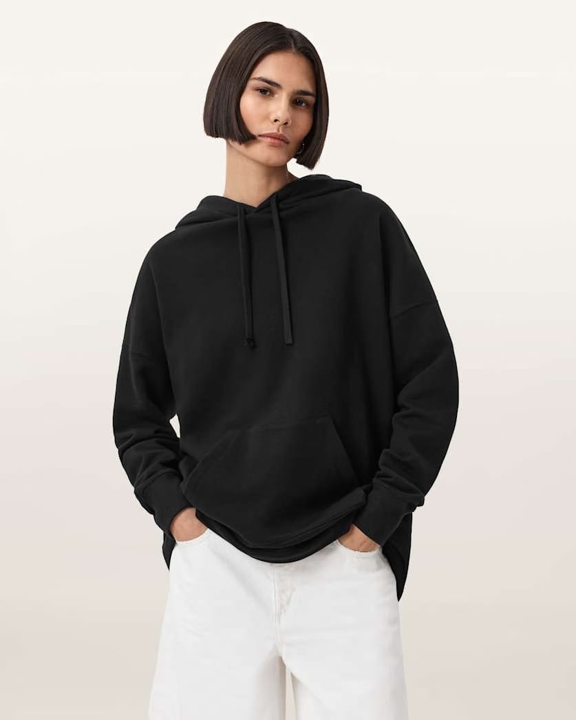AllSaints Etti Scrunch Graphic Hoody Women's Black Women's