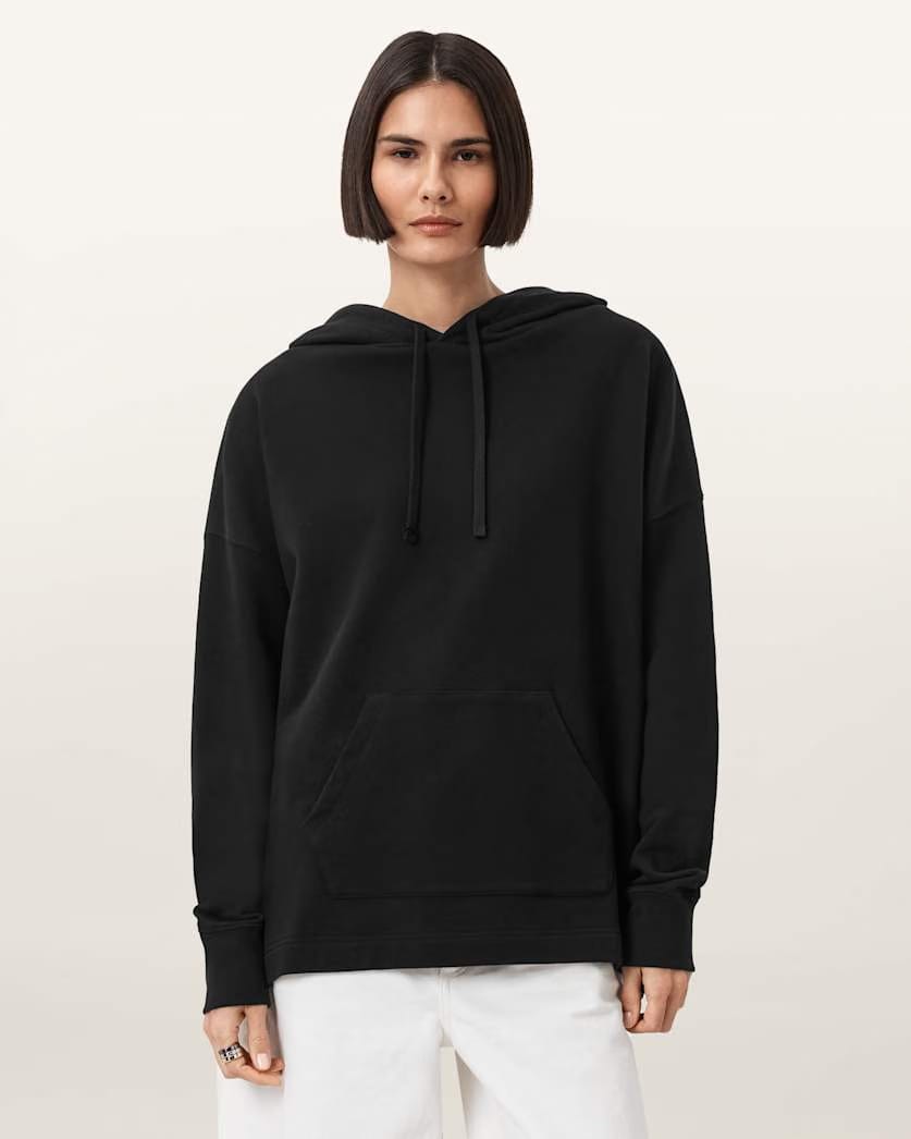 AllSaints Etti Scrunch Graphic Hoody Women's Black Women's