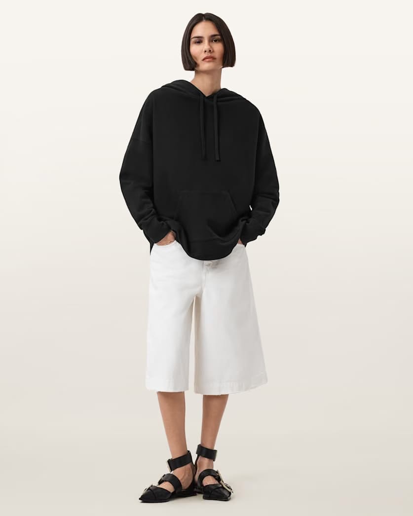 AllSaints Etti Scrunch Graphic Hoody Women's Black Women's
