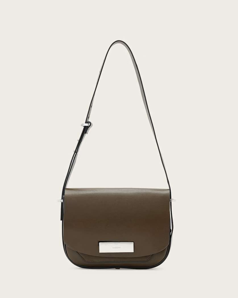 AllSaints Etta Leather Satchel Bag Women's Fango Brown Women's