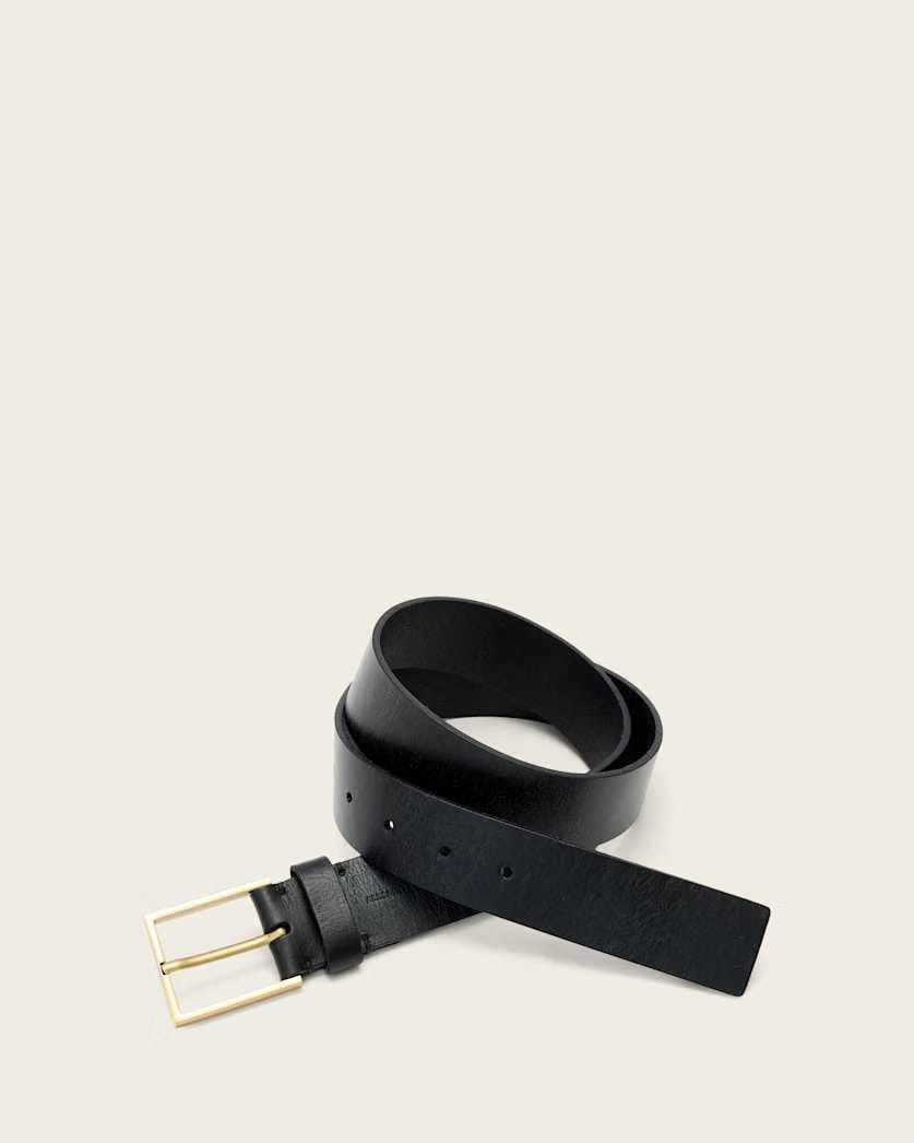 AllSaints Etta Leather Belt Women's Gypsum White Women's