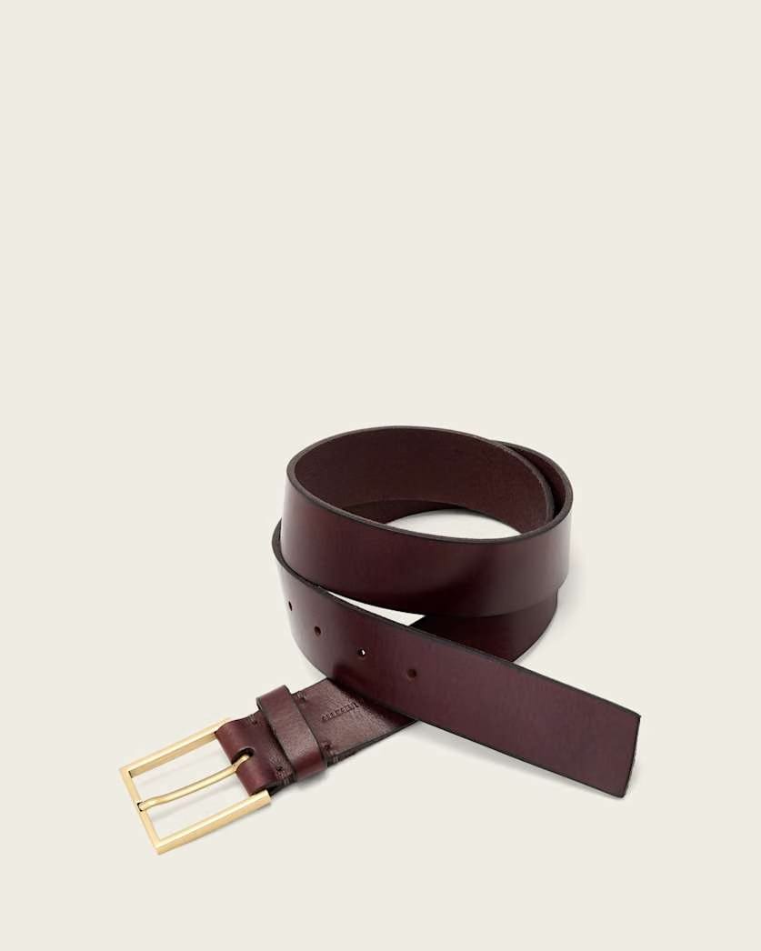 AllSaints Etta Leather Belt Women's Gypsum White Women's