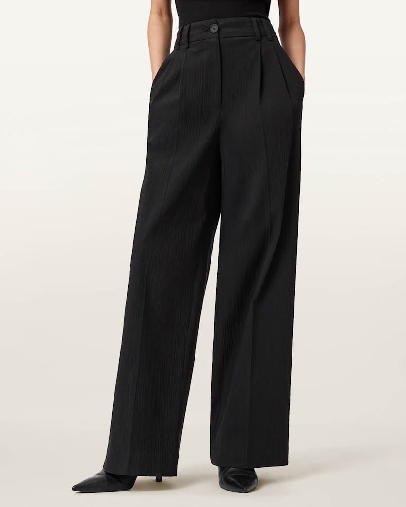 AllSaints Essen Wide Leg Pants Women's Black Women's