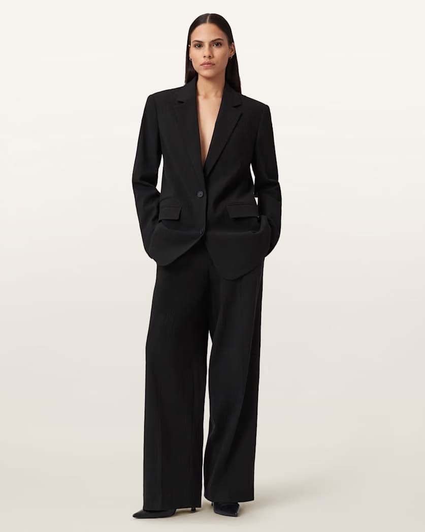 AllSaints Essen Wide Leg Pants Women's Black Women's